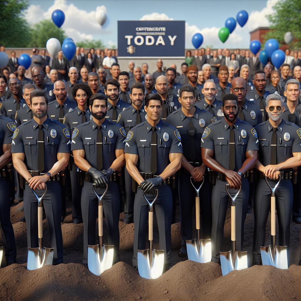 Police Groundbreaking Ceremony Illustration