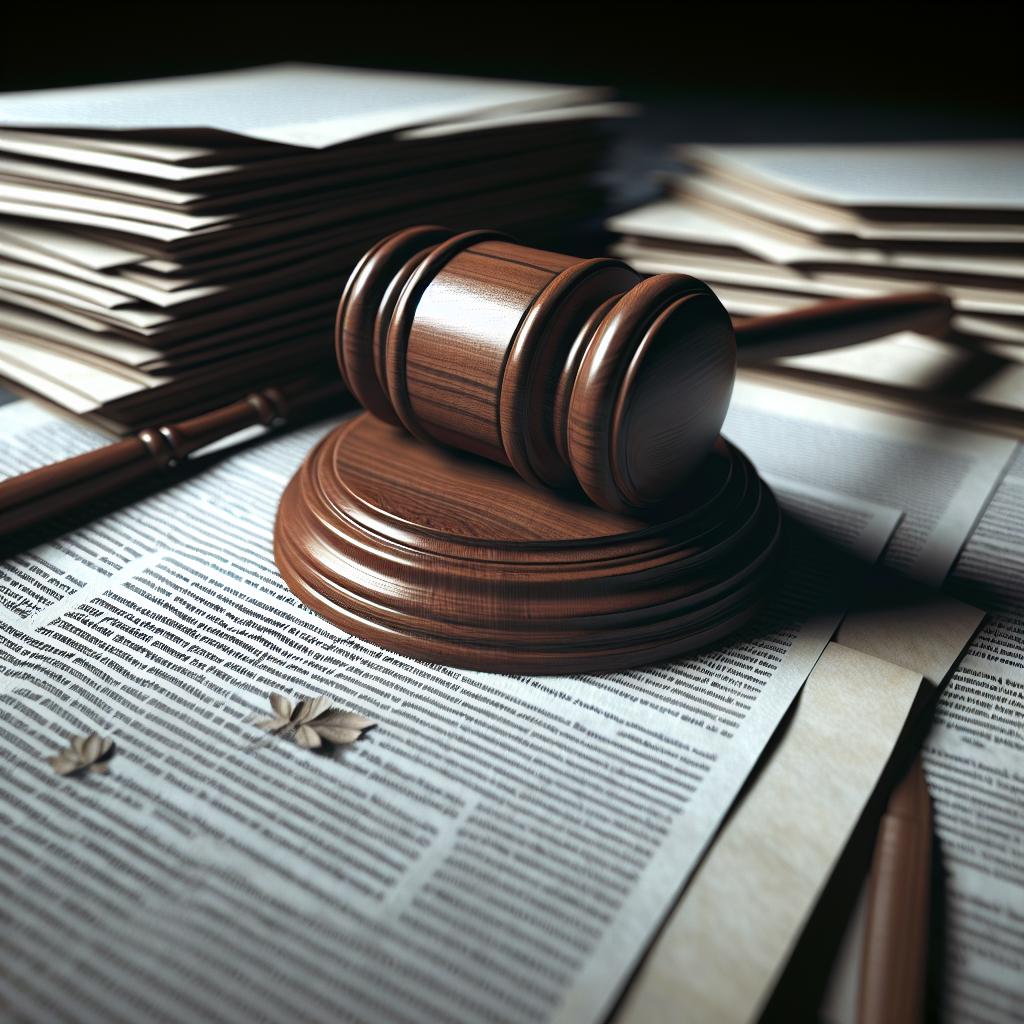 Gavel on legal documents