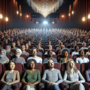 "Cinemagoers at Robinson Film Center"