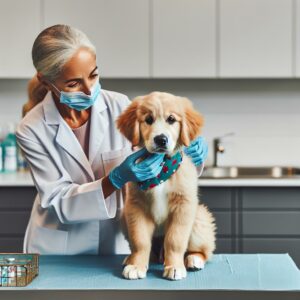 Pet receiving free vaccine