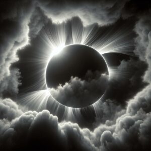 Eclipse beneath cloud cover