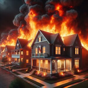 Shreveport townhouse ablaze illustration