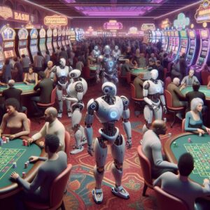 Robots patrolling casino floor