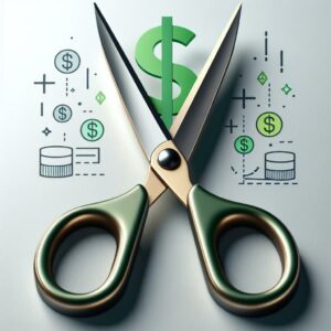 Nonprofit Funding Scissors Symbol