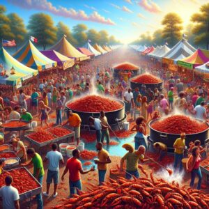 "Crawfish festival sensory overload"