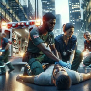 Emergency medical attention scene