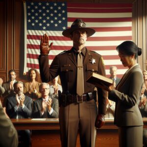 Sheriff oath ceremony concept