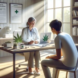 "Medical Marijuana Evaluation in Clinic"