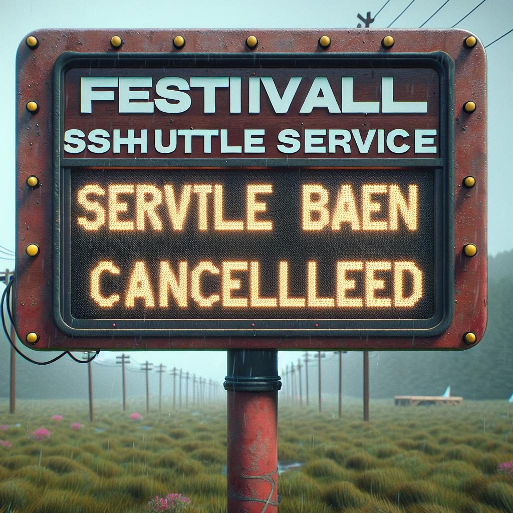 Cancelled Festival Shuttle Sign