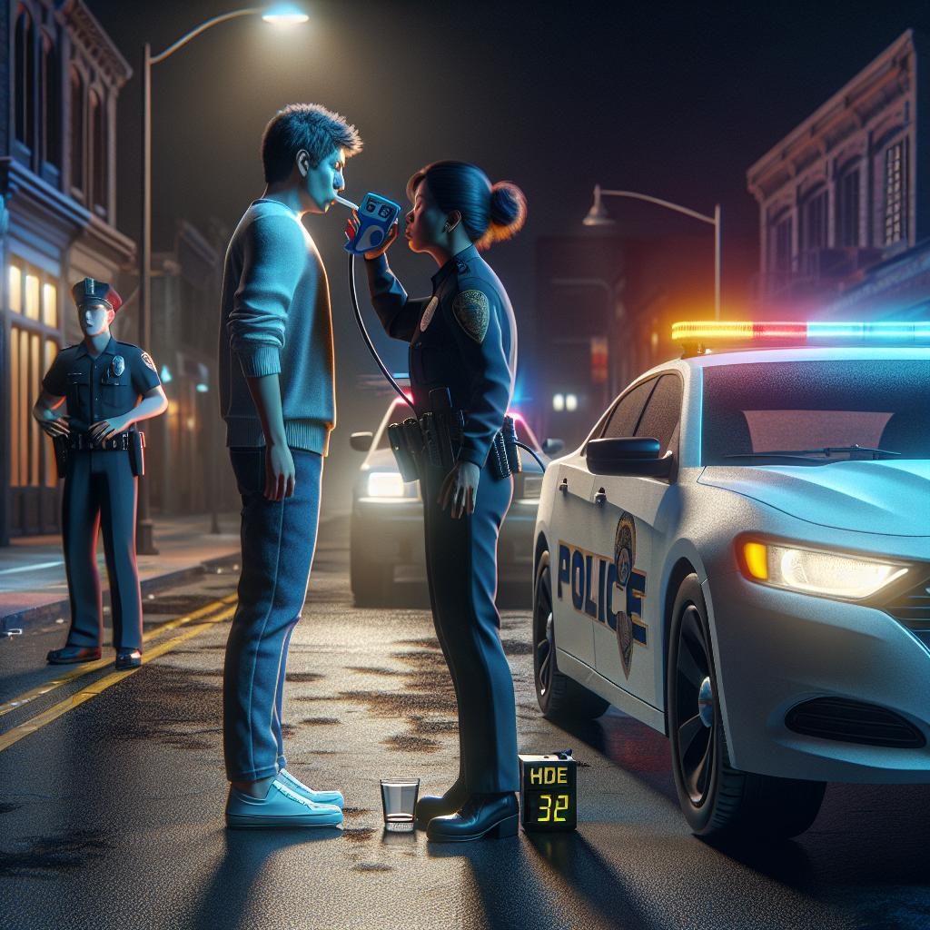 Drunk Driving Arrest Scene