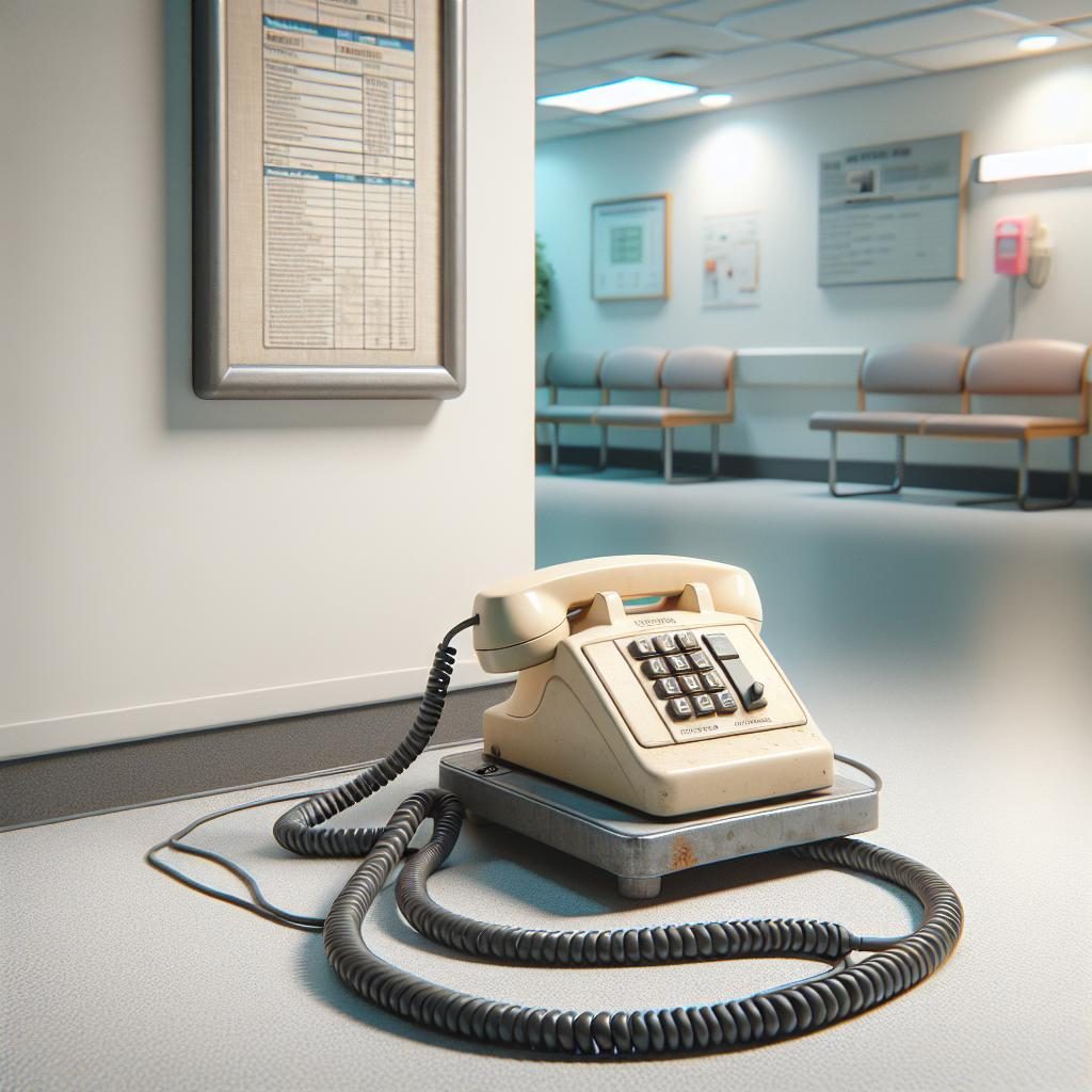 Disconnected telephone in hospital