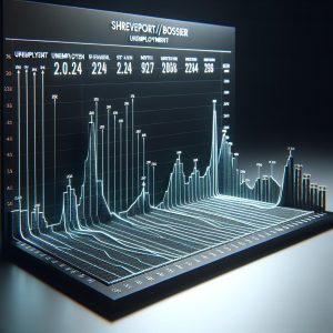 "Unemployment graph for Shreveport/Bossier 2024"