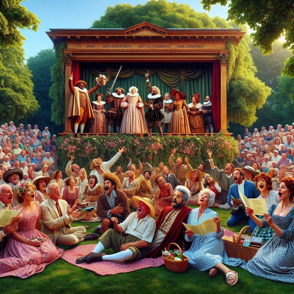 Shakespeare parody outdoor theater