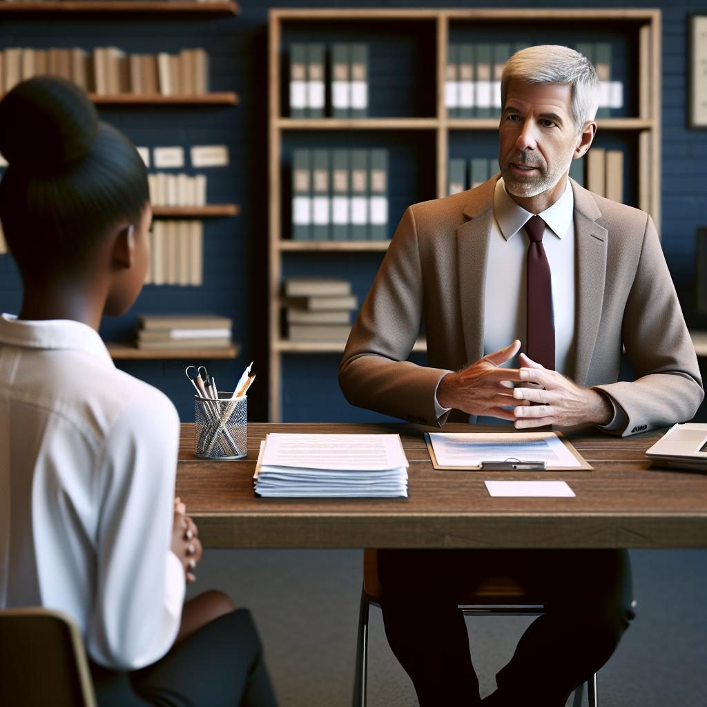 School Board Interviewing Candidate