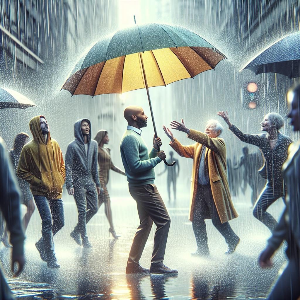 Umbrella in Rain