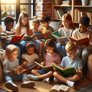 Children Reading Together