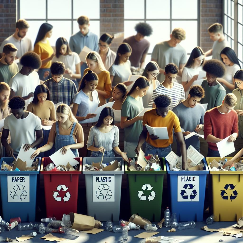 Students Engaging in Recycling