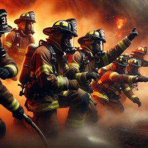 Firefighter Action Scene