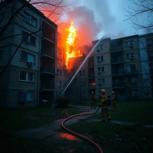 Shreveport Firefighters Battle Blaze at Abandoned Oak Meadows Apartments