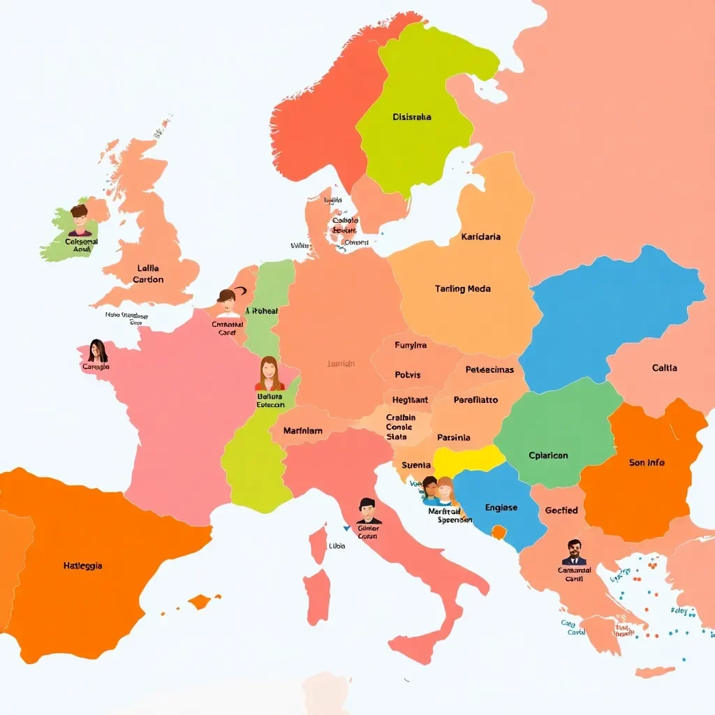 Diverse career options displayed on a vibrant map.