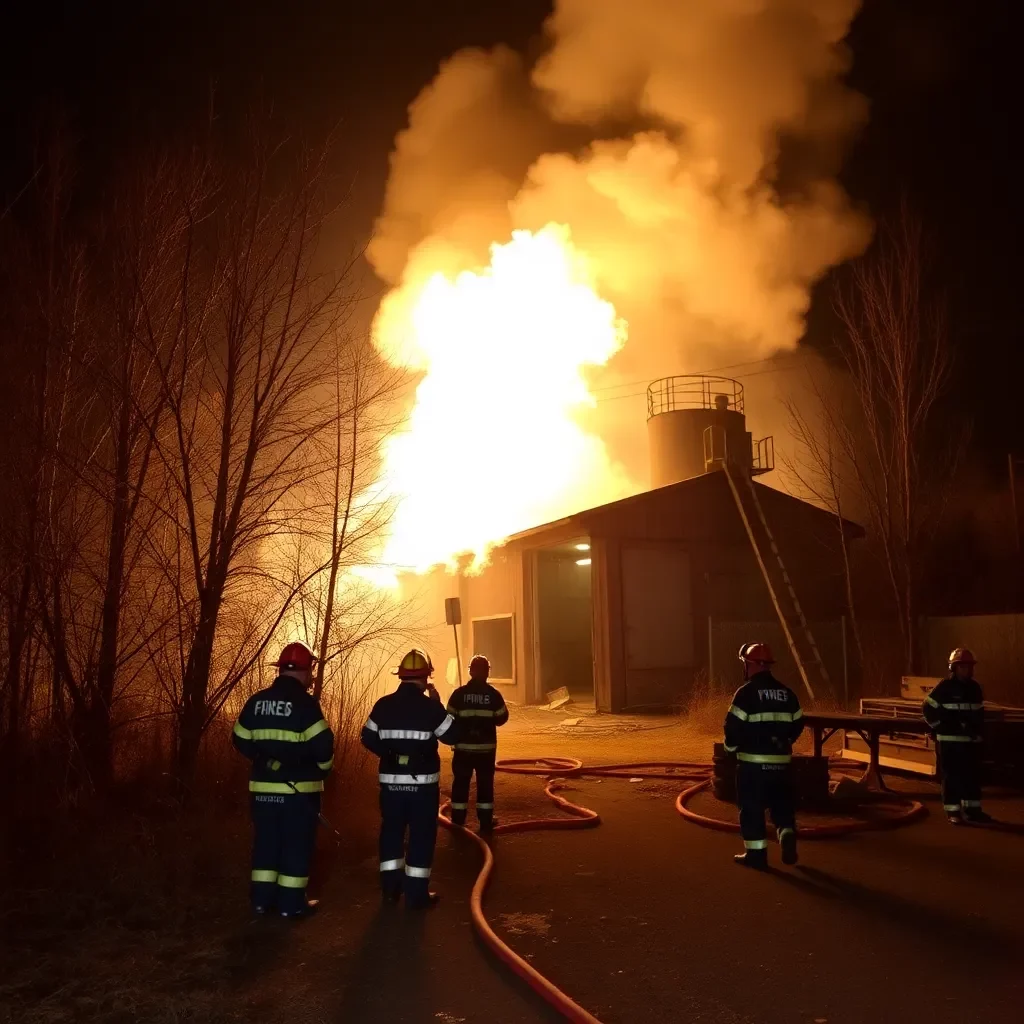 Shreveport Fire Department Responds to Early Morning Blaze at Abandoned Standard Oil Machine Shop