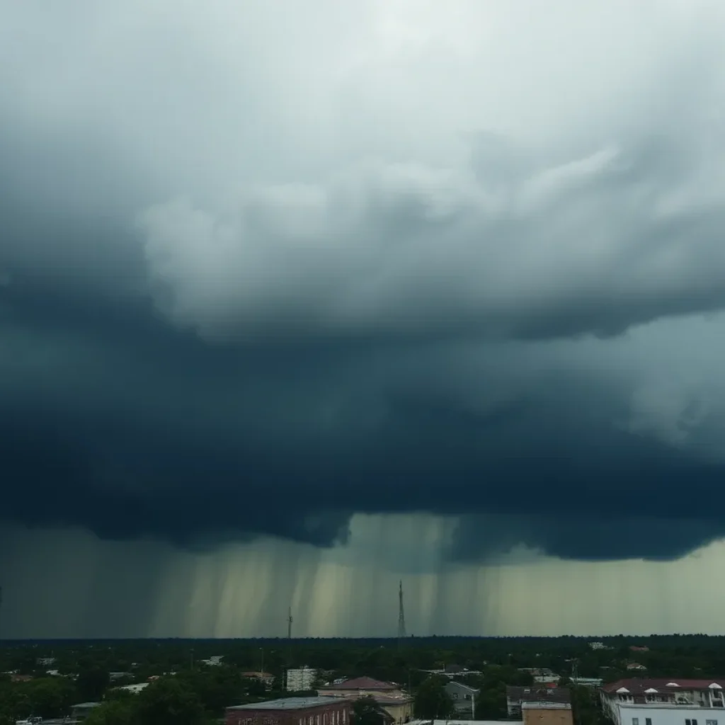 Thunderstorm over Shreveport, Louisiana