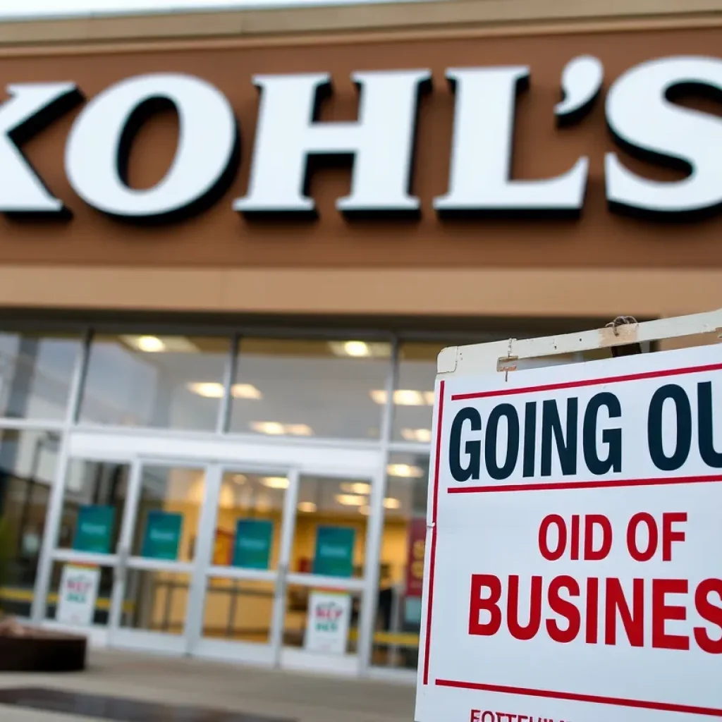 Kohl's store with closure signs