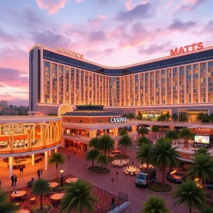 Rendering of Live Casino Louisiana showcasing entertainment and gaming spaces.