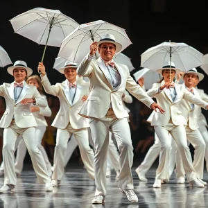 LSU Tiger Girls performing a dance routine at a national competition.