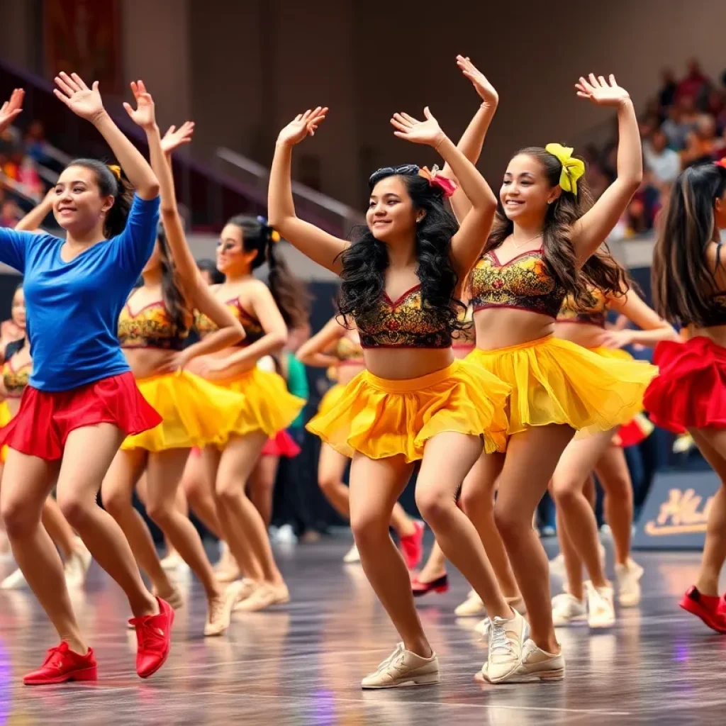 LSU Tiger Girls performing at the UDA College Dance Championships