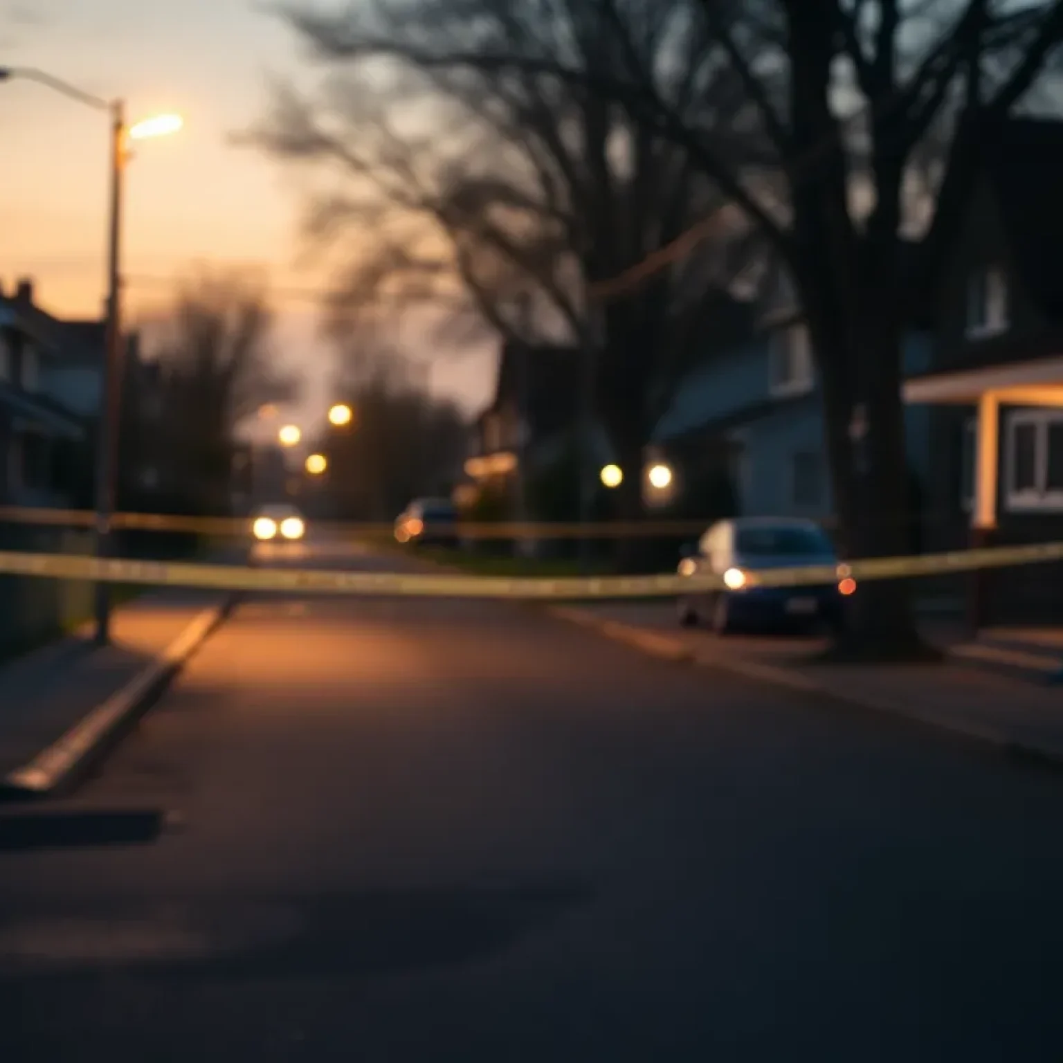 Police tape marking a crime scene in Shreveport