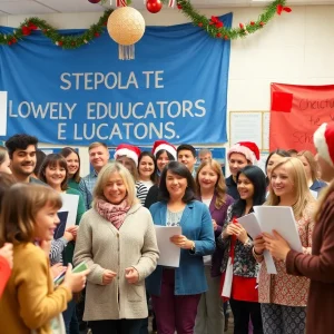 Celebration of local educators during the holiday season in Shreveport.