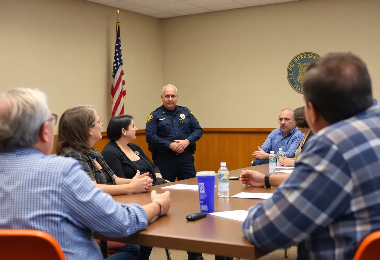 Community members gathered discussing safety in Shreveport