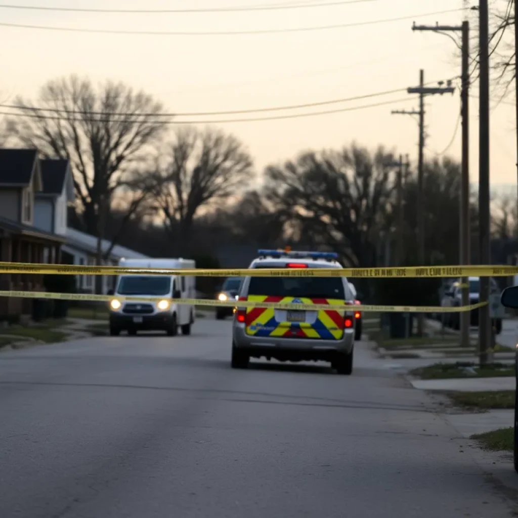 Police respond to a shooting incident in a Shreveport neighborhood.