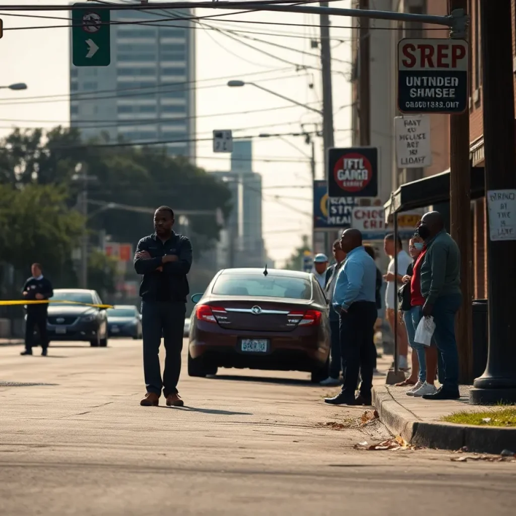 A street view of Shreveport reflecting community alertness after a homicide investigation.