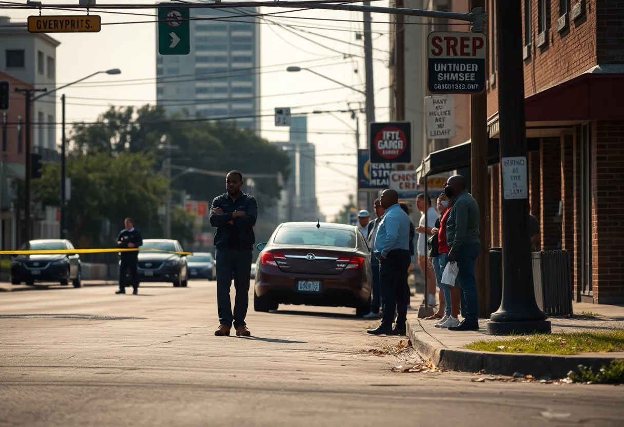 A street view of Shreveport reflecting community alertness after a homicide investigation.