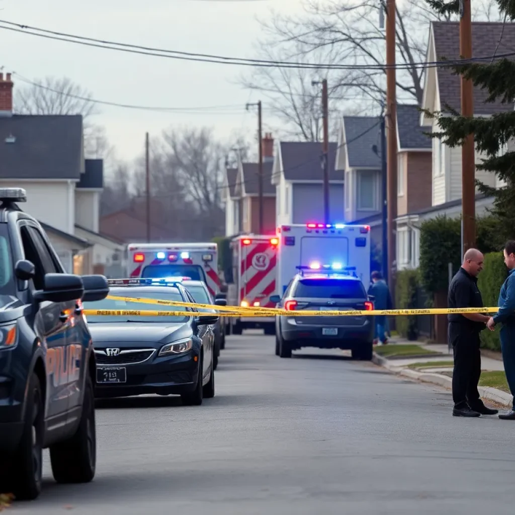 Police investigation at a shooting scene in Red Bird, Dallas.