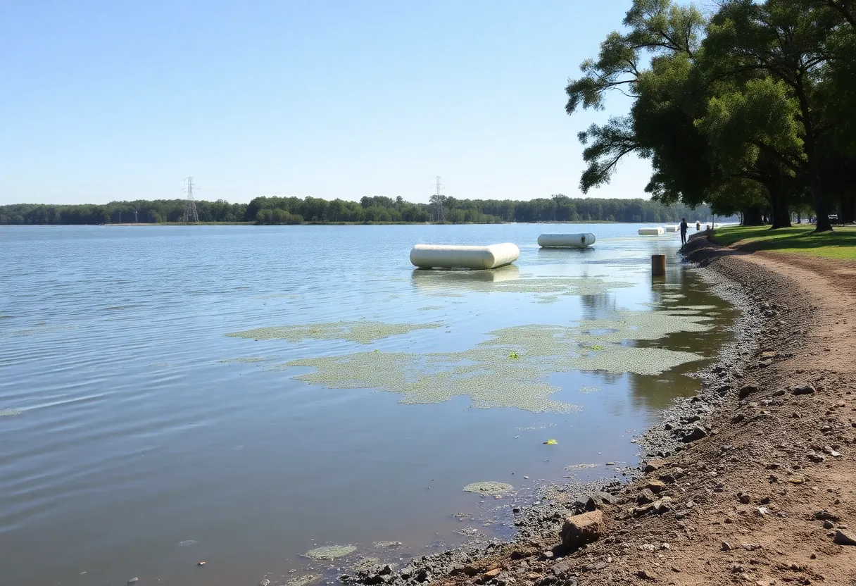 Water treatment at Cross Lake in Shreveport, Louisiana