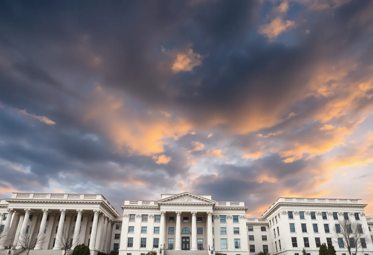 Federal buildings representing the federal workforce buyout situation