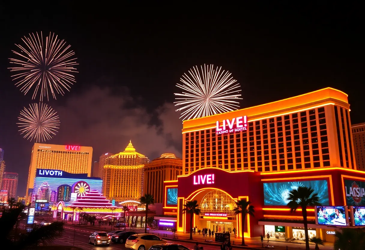 Fireworks over the grand opening event of Live! Casino & Hotel in Bossier City