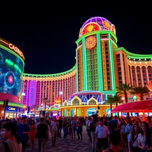 The exterior of Live! Casino & Hotel during the grand opening night