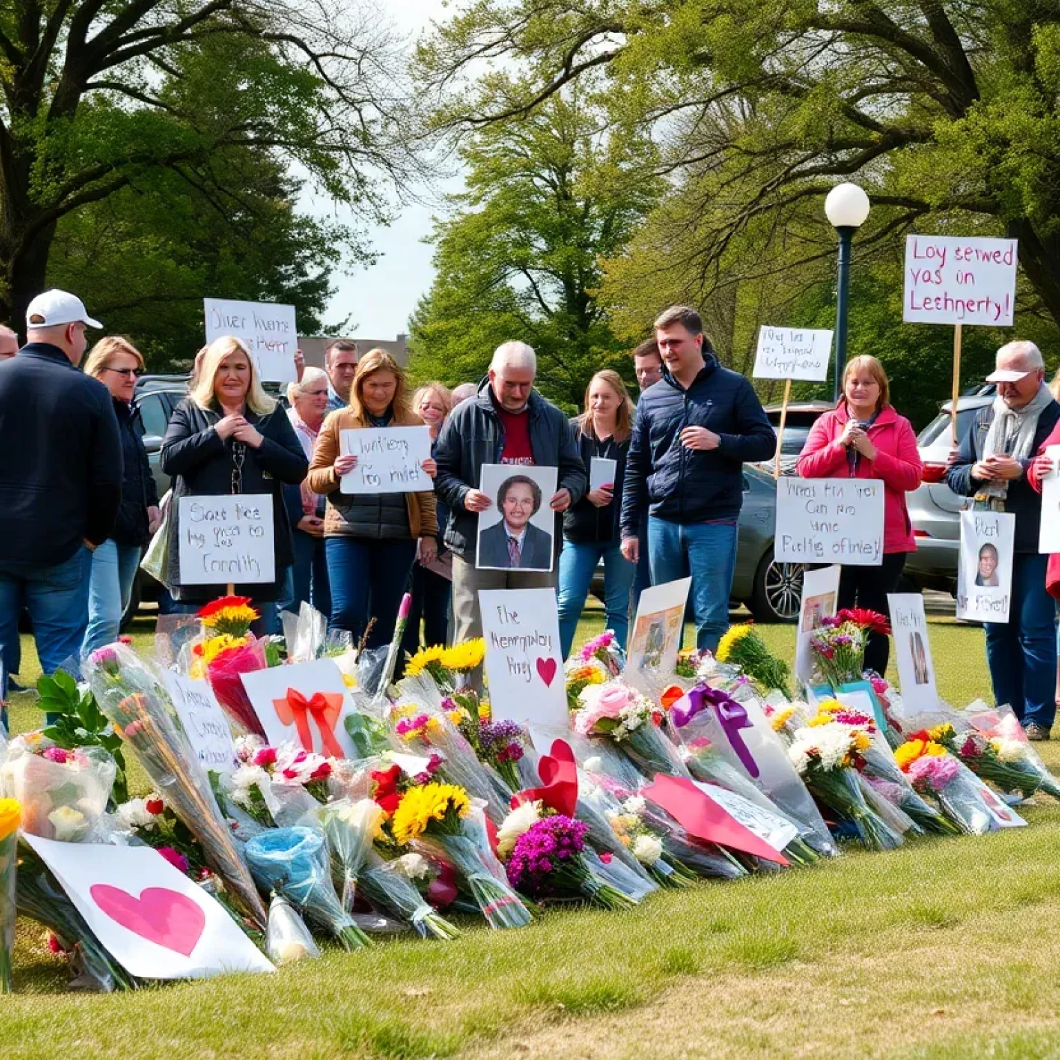 Community members gathering to honor Judy Gallagher Durham