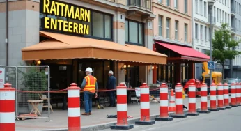 Construction of Protective Bollards Begins at Blind Tiger Shreveport