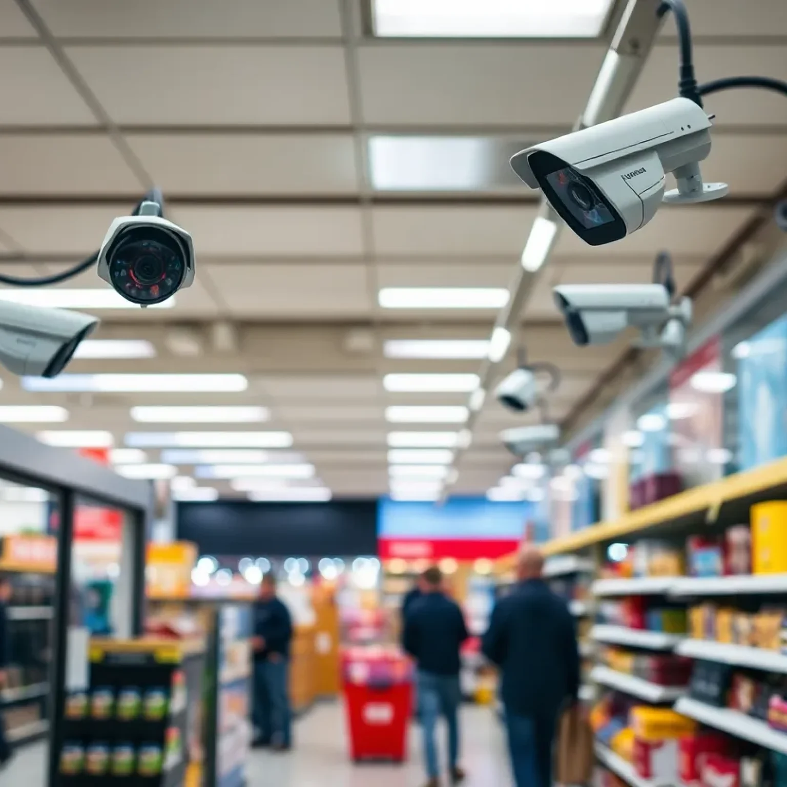 Security cameras monitoring a retail store in Shreveport