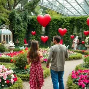 Couples enjoying a romantic date at the Rose Center in Shreveport