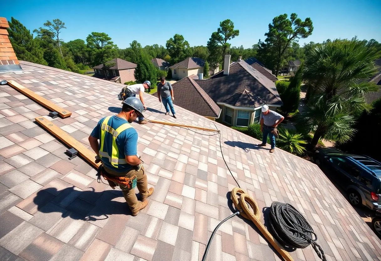 Roofing contractors providing services in Northwest Louisiana neighborhood