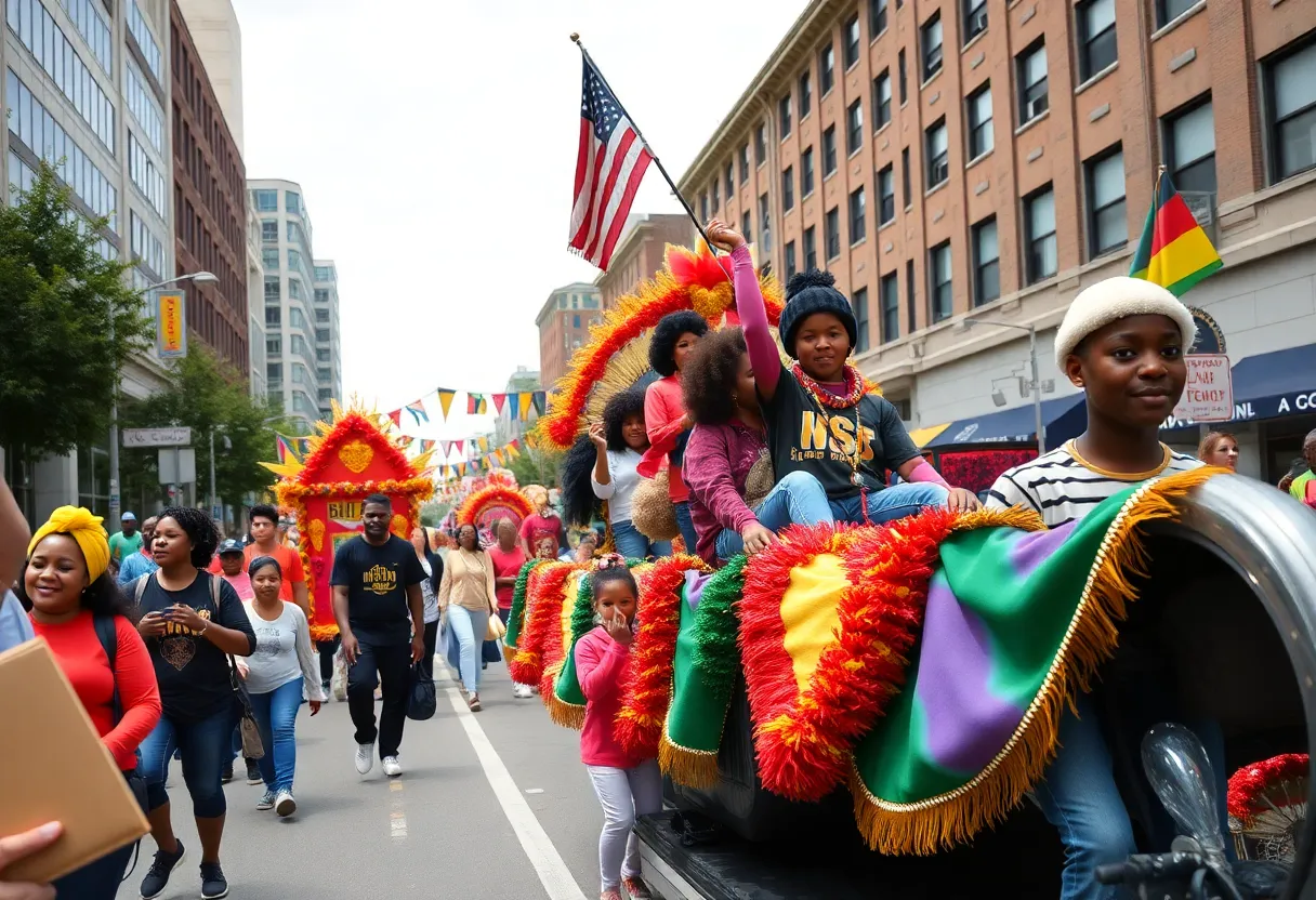 Celebration of Black History Month in Shreveport with a parade.