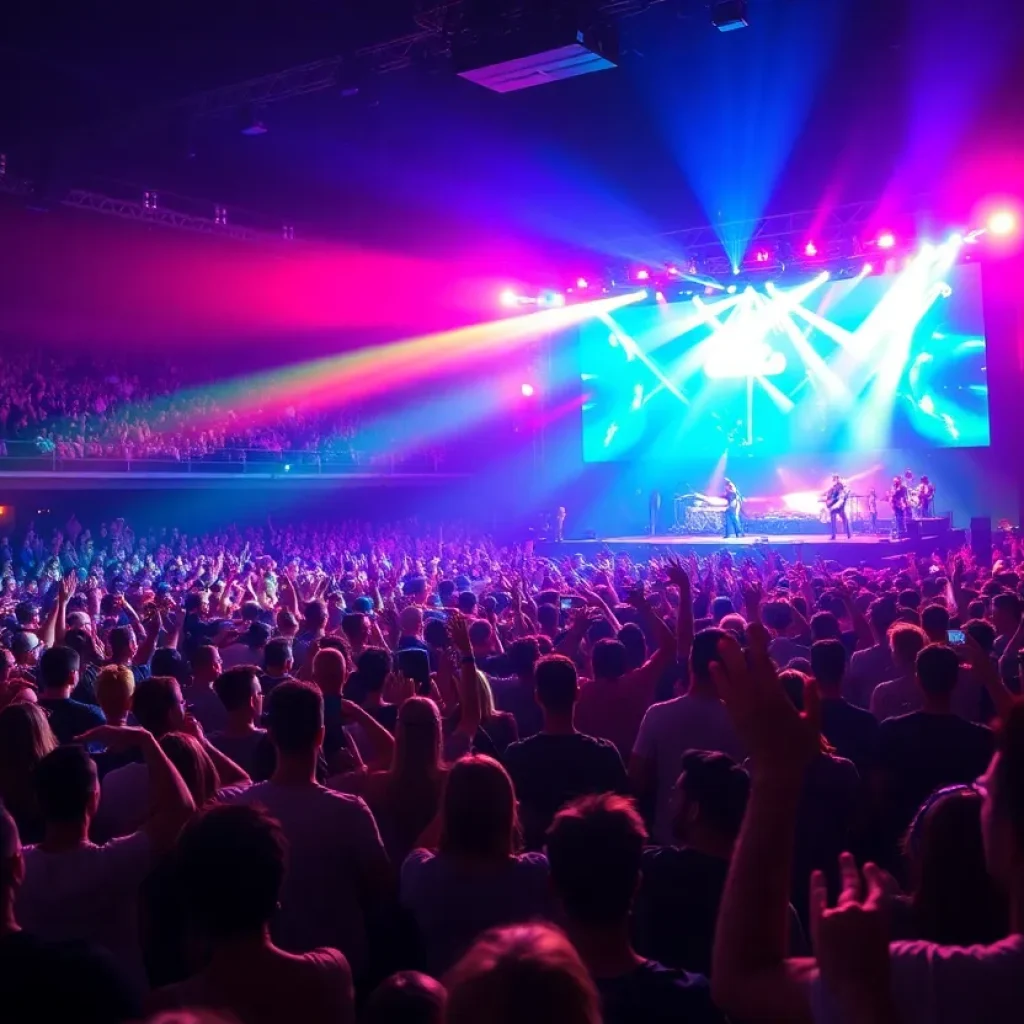 Crowd enjoying a concert at Brookshire Grocery Arena in Shreveport-Bossier City