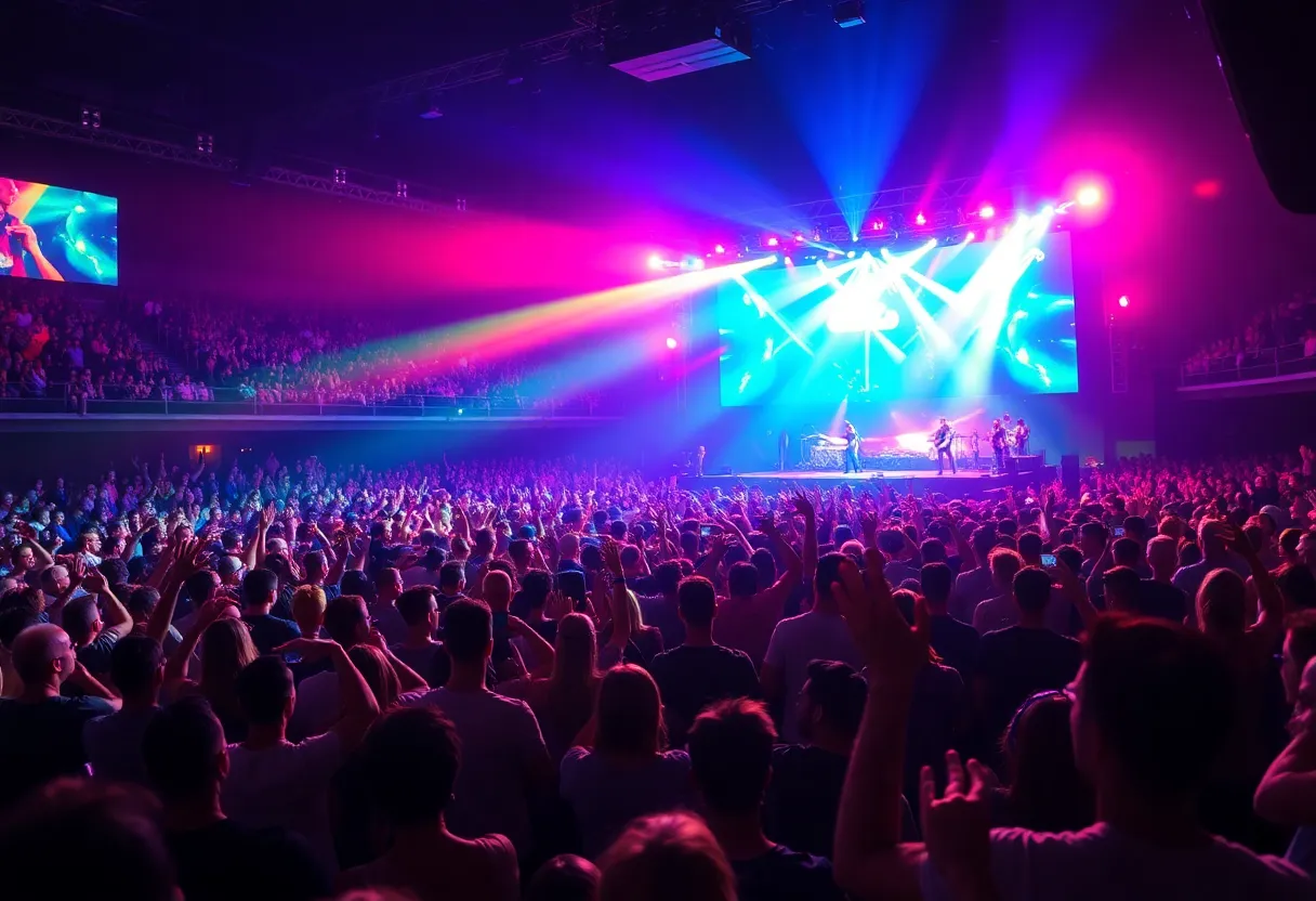 Crowd enjoying a concert at Brookshire Grocery Arena in Shreveport-Bossier City