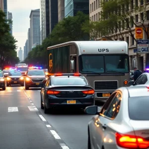 Police chase involving a UPS truck in Shreveport